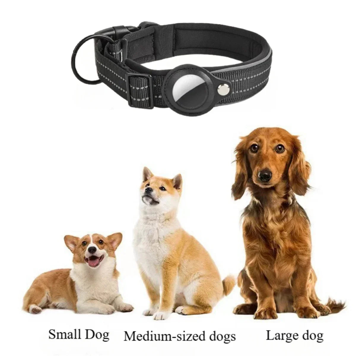 TrackSafe Reflective AirTag Dog Collar